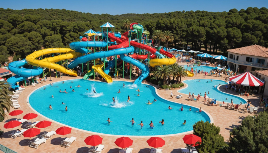Swimming pools and slides in fréjus: the water experience at holiday green